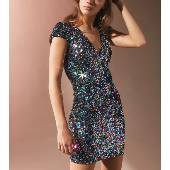 Dress the Population Dresses & Skirts - Dress The Population Zoe Confetti Sequin Mini Dress Size XS